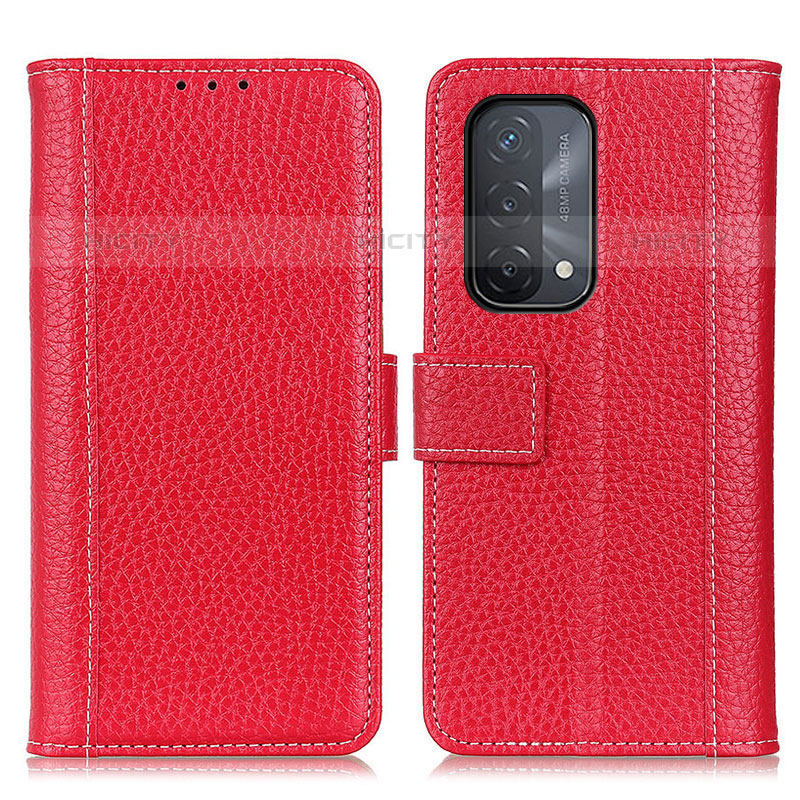 Coque Portefeuille Livre Cuir Etui Clapet M14L pour Oppo A93 5G Rouge Plus