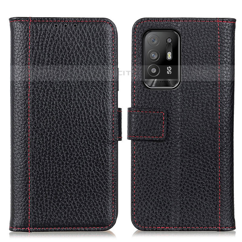 Coque Portefeuille Livre Cuir Etui Clapet M14L pour Oppo A95 5G Noir Plus