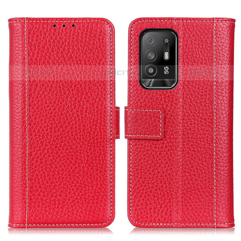 Coque Portefeuille Livre Cuir Etui Clapet M14L pour Oppo A95 5G Rouge Plus