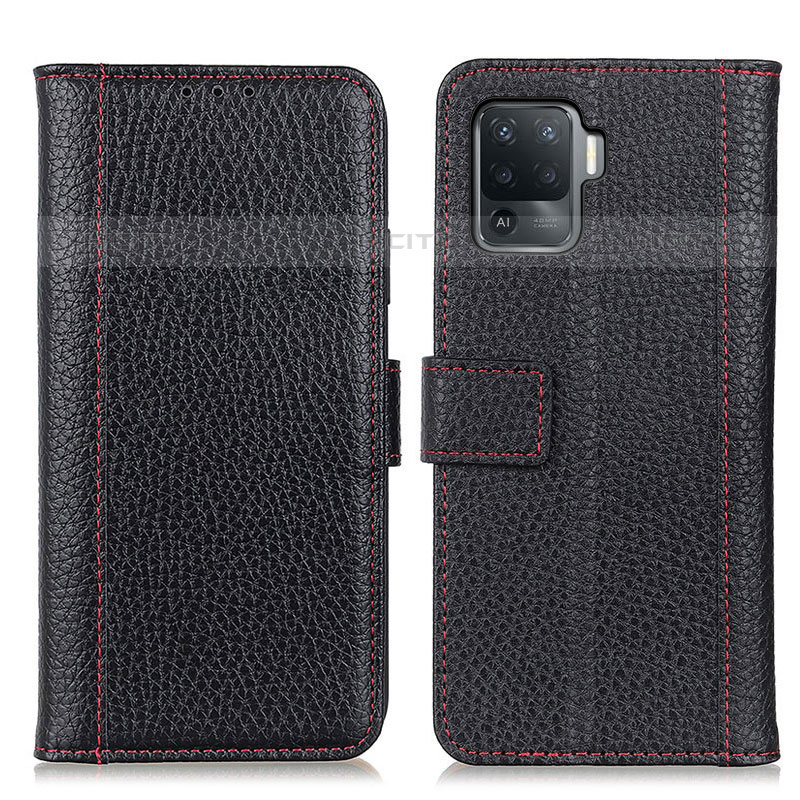 Coque Portefeuille Livre Cuir Etui Clapet M14L pour Oppo F19 Pro Noir Plus