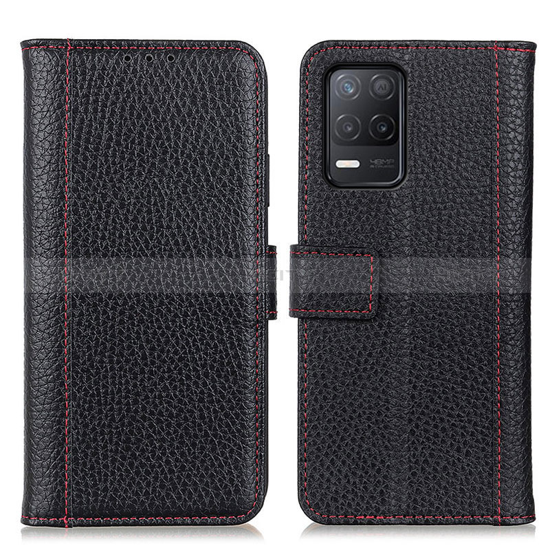 Coque Portefeuille Livre Cuir Etui Clapet M14L pour Realme 8 5G Noir Plus