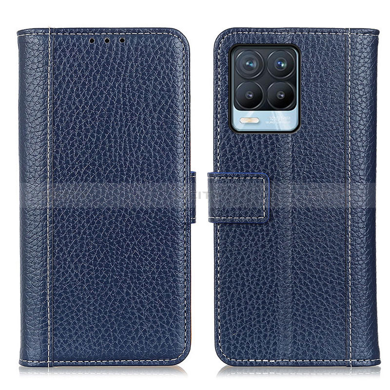 Coque Portefeuille Livre Cuir Etui Clapet M14L pour Realme 8 Pro Bleu Plus