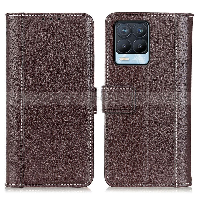 Coque Portefeuille Livre Cuir Etui Clapet M14L pour Realme 8 Pro Marron Plus