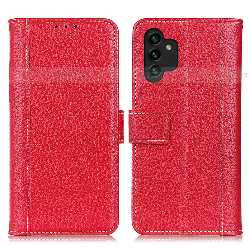 Coque Portefeuille Livre Cuir Etui Clapet M14L pour Samsung Galaxy A04s Rouge Plus