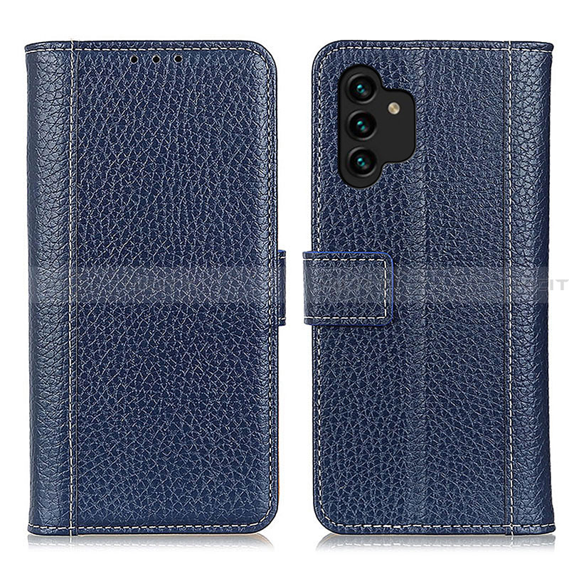 Coque Portefeuille Livre Cuir Etui Clapet M14L pour Samsung Galaxy A13 4G Bleu Plus