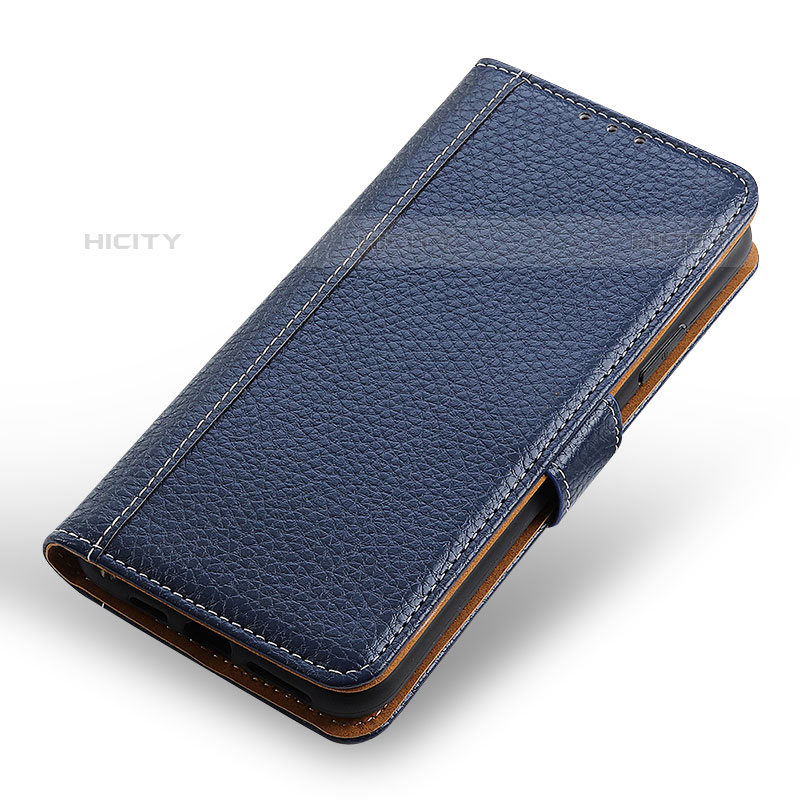 Coque Portefeuille Livre Cuir Etui Clapet M14L pour Samsung Galaxy M02s Bleu Plus