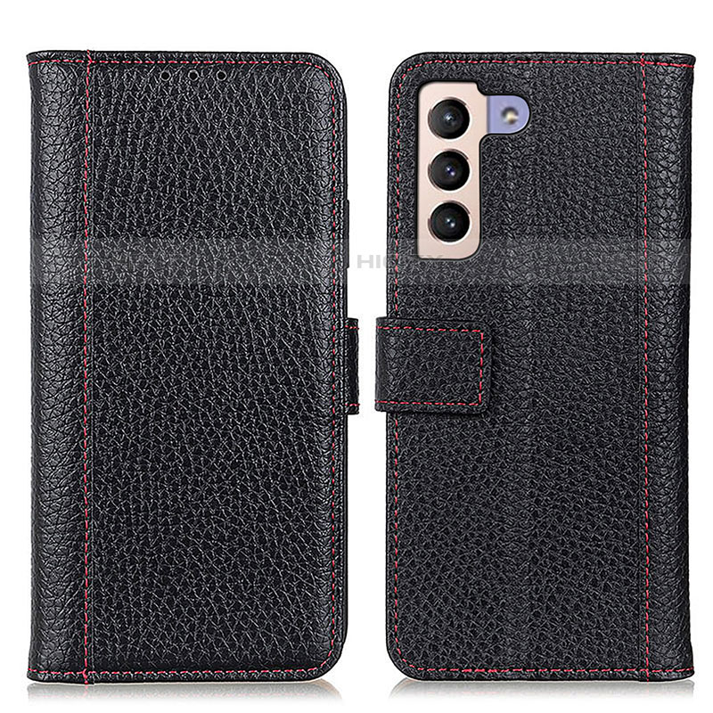 Coque Portefeuille Livre Cuir Etui Clapet M14L pour Samsung Galaxy S21 Plus 5G Noir Plus