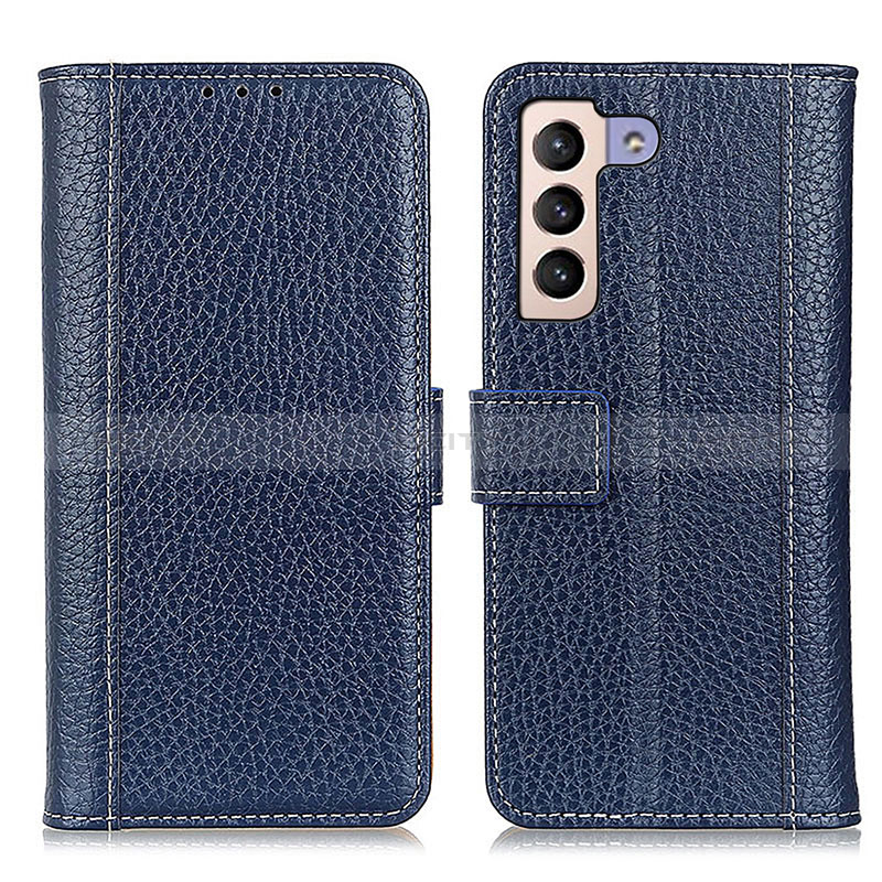 Coque Portefeuille Livre Cuir Etui Clapet M14L pour Samsung Galaxy S24 5G Bleu Plus