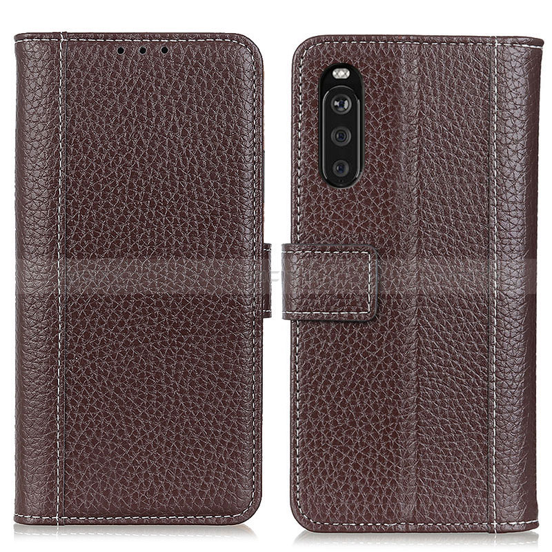 Coque Portefeuille Livre Cuir Etui Clapet M14L pour Sony Xperia 10 III Marron Plus