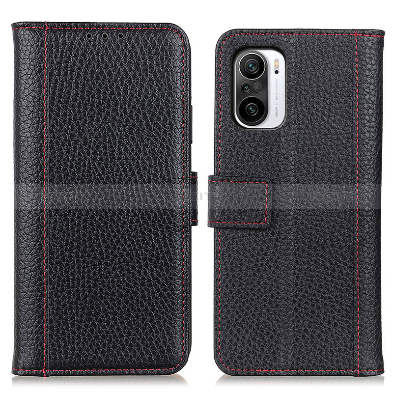 Coque Portefeuille Livre Cuir Etui Clapet M14L pour Xiaomi Poco F3 5G Noir Plus