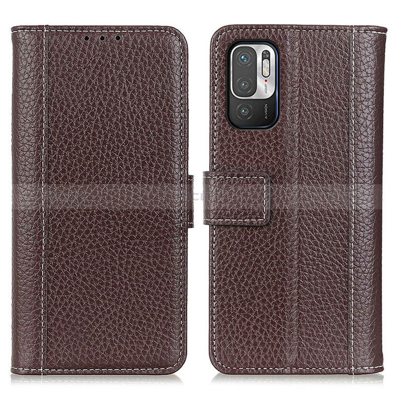 Coque Portefeuille Livre Cuir Etui Clapet M14L pour Xiaomi POCO M3 Pro 5G Marron Plus