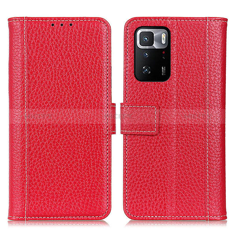 Coque Portefeuille Livre Cuir Etui Clapet M14L pour Xiaomi Poco X3 GT 5G Rouge Plus