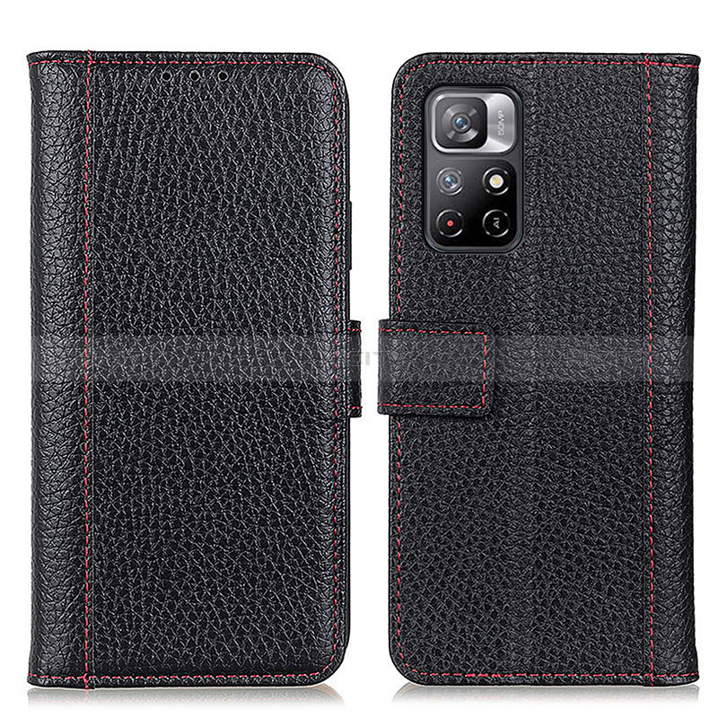 Coque Portefeuille Livre Cuir Etui Clapet M14L pour Xiaomi Redmi Note 11 5G Noir Plus