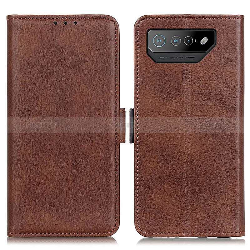 Coque Portefeuille Livre Cuir Etui Clapet M15L pour Asus ROG Phone 7 Pro Marron Plus