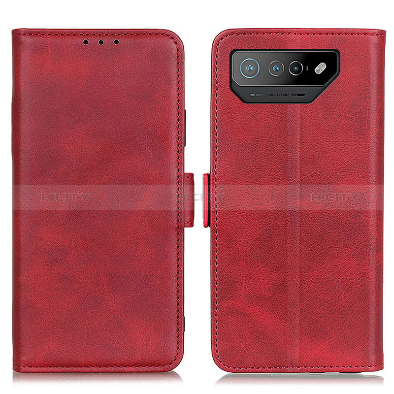 Coque Portefeuille Livre Cuir Etui Clapet M15L pour Asus ROG Phone 7 Pro Rouge Plus