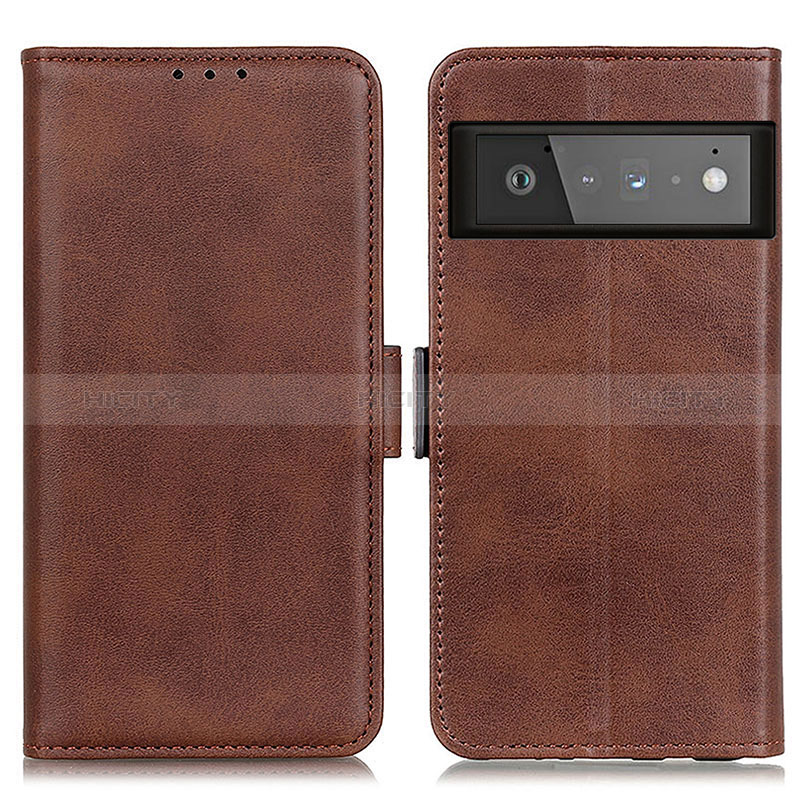 Coque Portefeuille Livre Cuir Etui Clapet M15L pour Google Pixel 6 Pro 5G Marron Plus