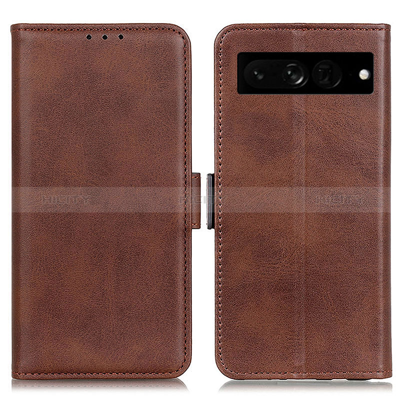 Coque Portefeuille Livre Cuir Etui Clapet M15L pour Google Pixel 7 Pro 5G Marron Plus