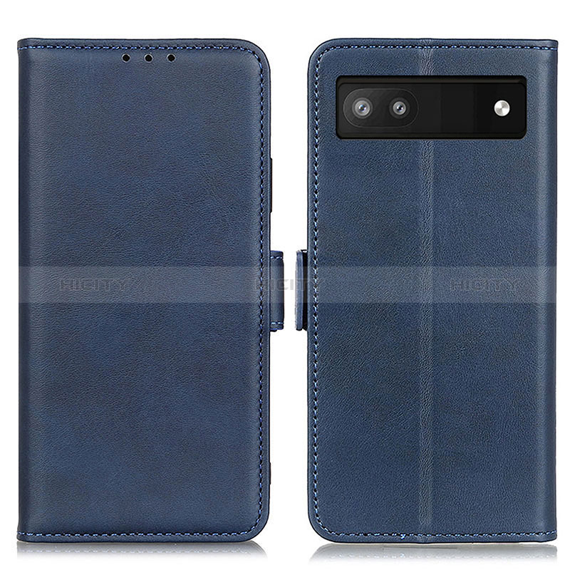 Coque Portefeuille Livre Cuir Etui Clapet M15L pour Google Pixel 7a 5G Bleu Plus