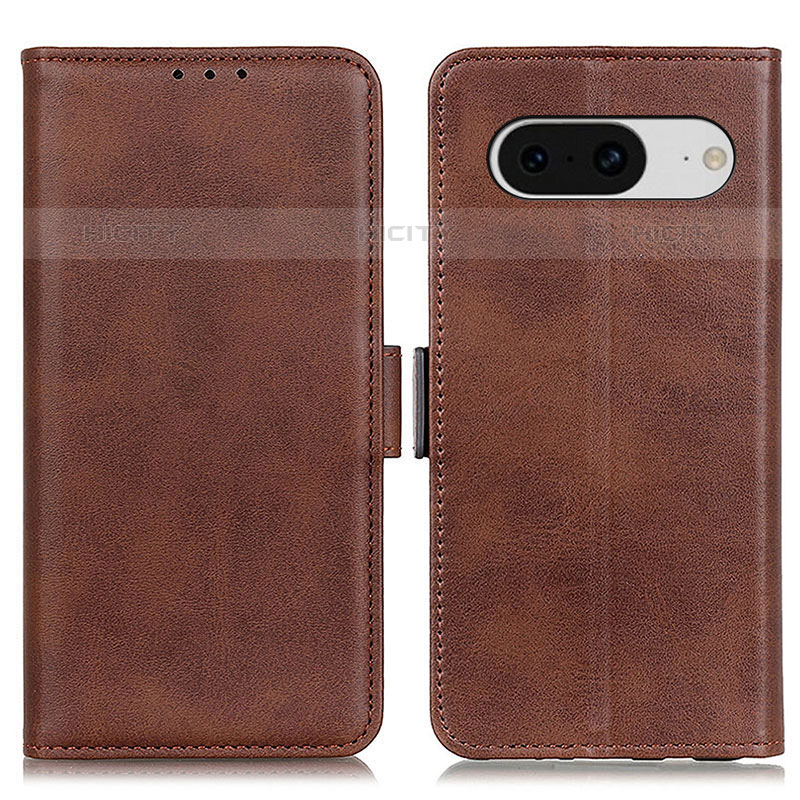 Coque Portefeuille Livre Cuir Etui Clapet M15L pour Google Pixel 8 5G Marron Plus