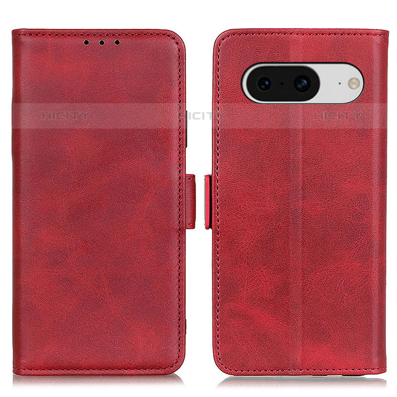 Coque Portefeuille Livre Cuir Etui Clapet M15L pour Google Pixel 8 5G Rouge Plus