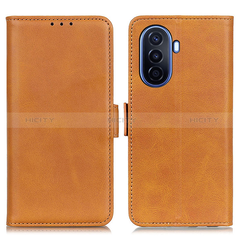 Coque Portefeuille Livre Cuir Etui Clapet M15L pour Huawei Nova Y70 Brun Clair Plus