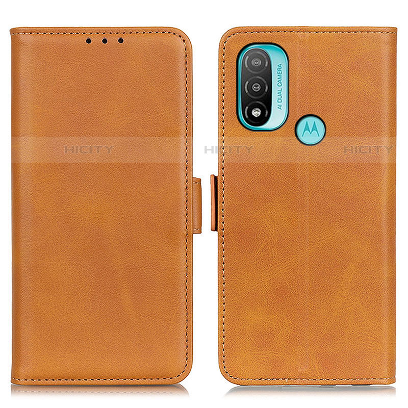 Coque Portefeuille Livre Cuir Etui Clapet M15L pour Motorola Moto E40 Brun Clair Plus