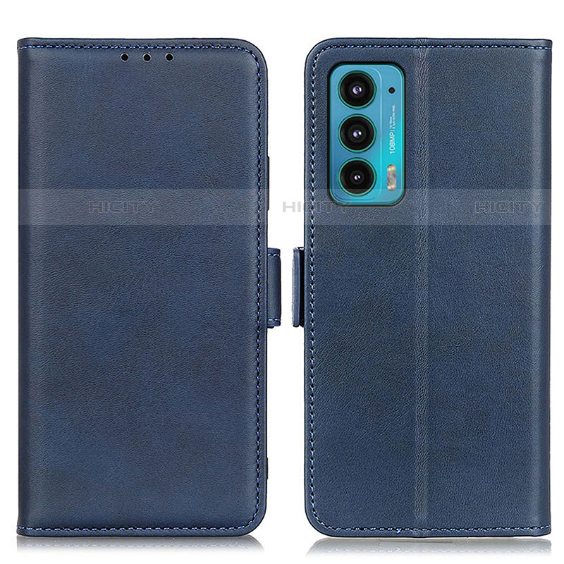 Coque Portefeuille Livre Cuir Etui Clapet M15L pour Motorola Moto Edge 20 5G Bleu Plus