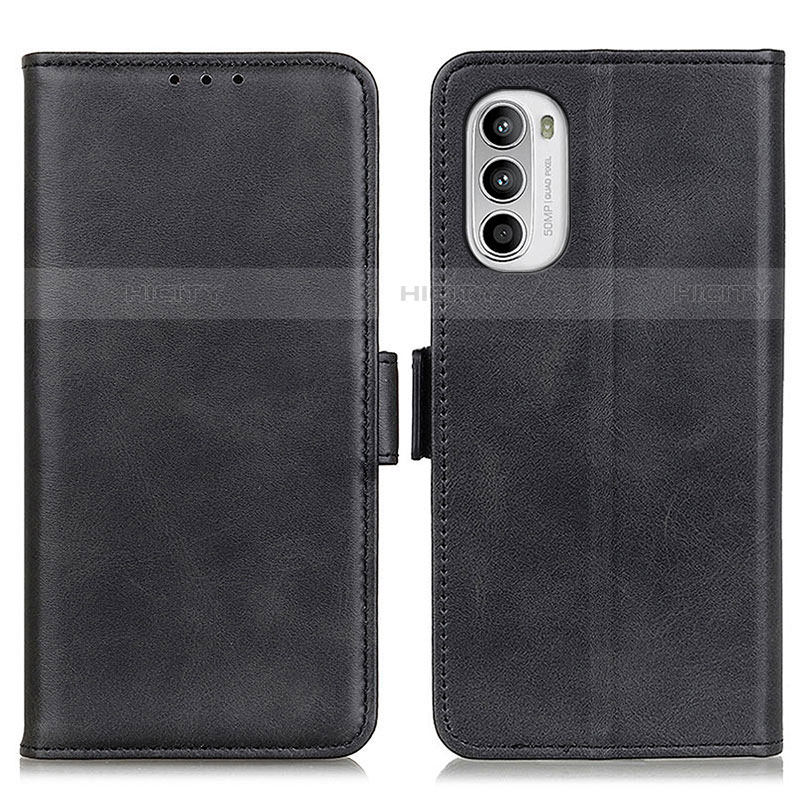 Coque Portefeuille Livre Cuir Etui Clapet M15L pour Motorola Moto Edge (2022) 5G Noir Plus