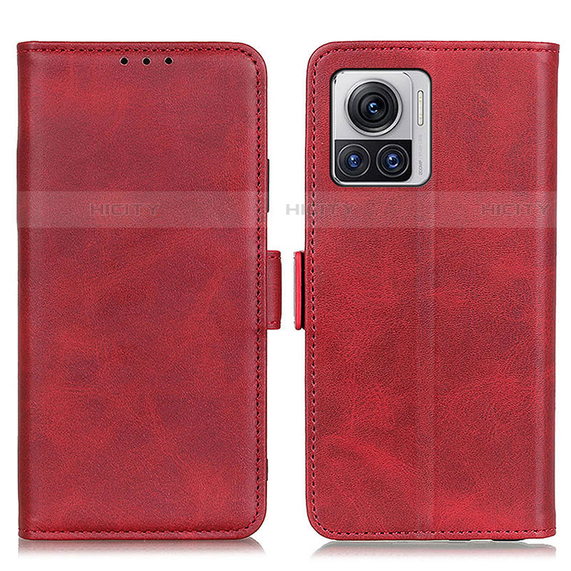 Coque Portefeuille Livre Cuir Etui Clapet M15L pour Motorola Moto Edge X30 Pro 5G Rouge Plus