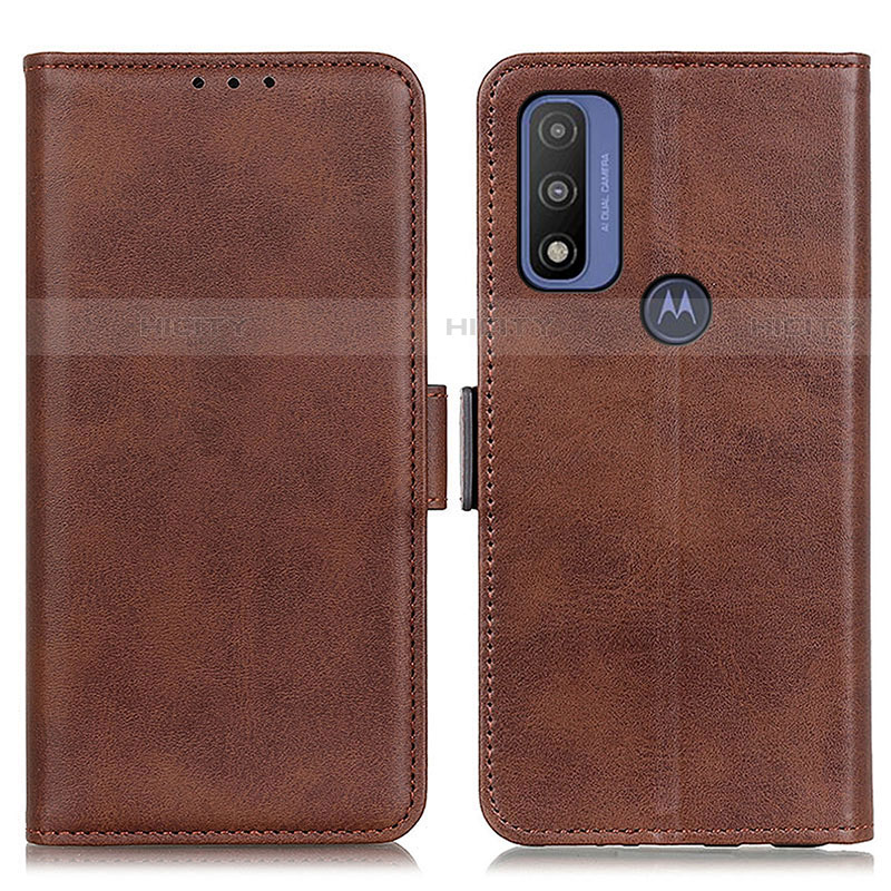 Coque Portefeuille Livre Cuir Etui Clapet M15L pour Motorola Moto G Pure Marron Plus