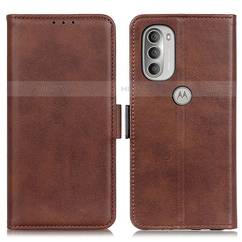 Coque Portefeuille Livre Cuir Etui Clapet M15L pour Motorola Moto G51 5G Marron Plus