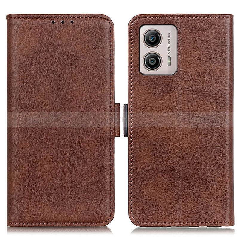 Coque Portefeuille Livre Cuir Etui Clapet M15L pour Motorola Moto G53 5G Marron Plus