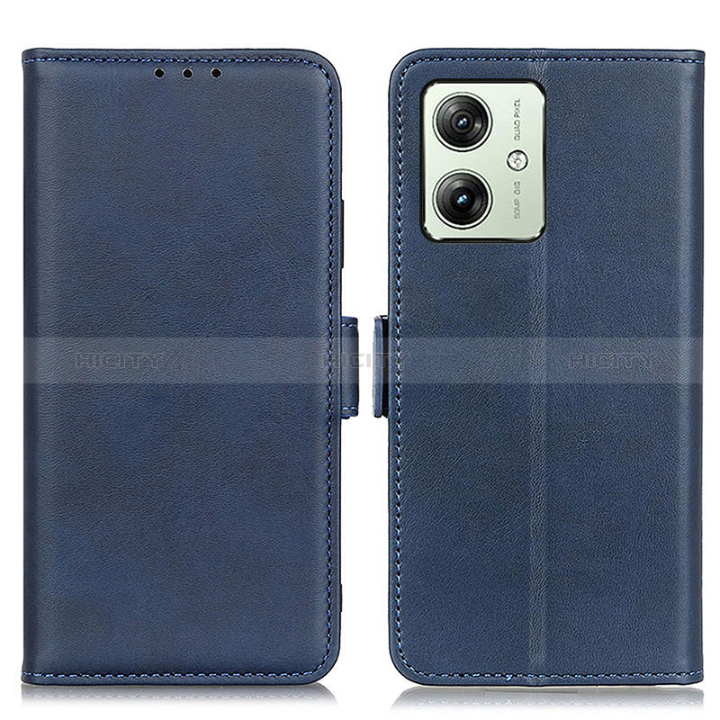 Coque Portefeuille Livre Cuir Etui Clapet M15L pour Motorola Moto G54 5G Bleu Plus