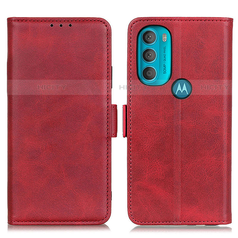 Coque Portefeuille Livre Cuir Etui Clapet M15L pour Motorola Moto G71 5G Rouge Plus