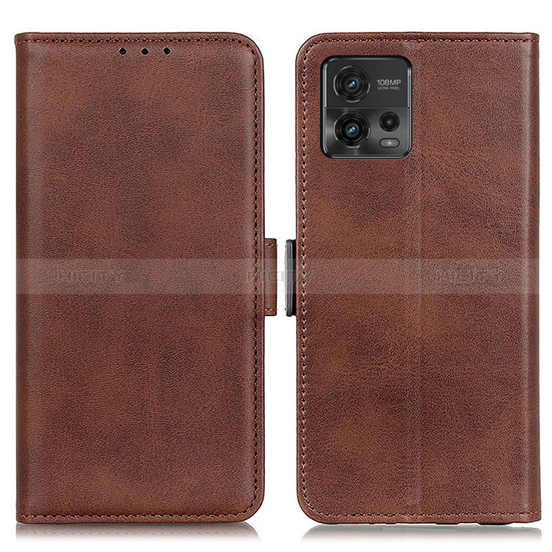 Coque Portefeuille Livre Cuir Etui Clapet M15L pour Motorola Moto G72 Marron Plus