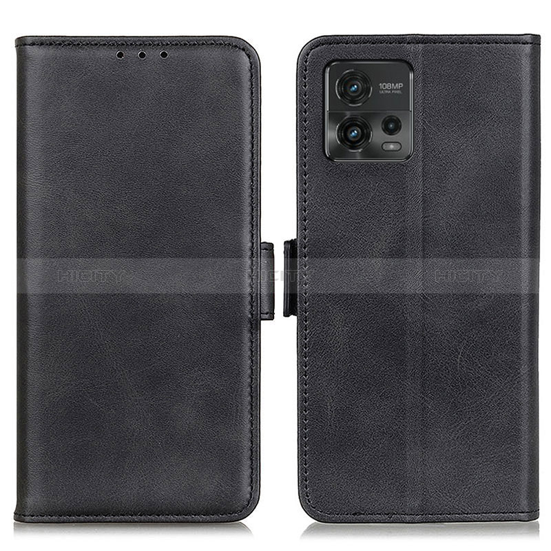 Coque Portefeuille Livre Cuir Etui Clapet M15L pour Motorola Moto G72 Noir Plus