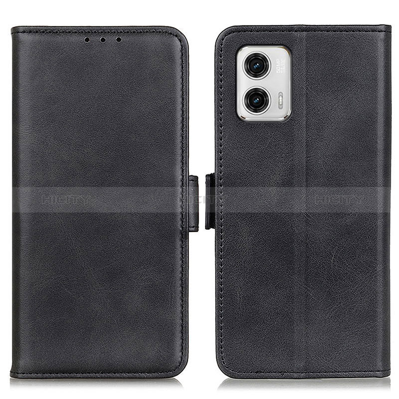 Coque Portefeuille Livre Cuir Etui Clapet M15L pour Motorola Moto G73 5G Noir Plus