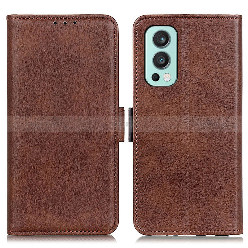 Coque Portefeuille Livre Cuir Etui Clapet M15L pour OnePlus Nord 2 5G Marron Plus