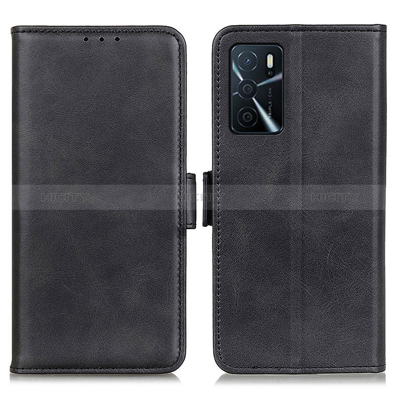 Coque Portefeuille Livre Cuir Etui Clapet M15L pour Oppo A16 Noir Plus