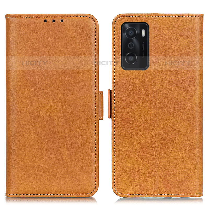 Coque Portefeuille Livre Cuir Etui Clapet M15L pour Oppo A55S 5G Brun Clair Plus