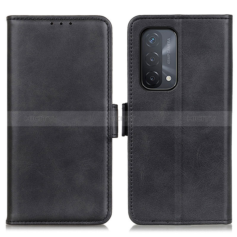 Coque Portefeuille Livre Cuir Etui Clapet M15L pour Oppo A74 5G Noir Plus