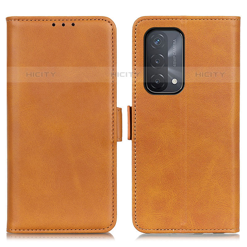 Coque Portefeuille Livre Cuir Etui Clapet M15L pour Oppo A93 5G Brun Clair Plus