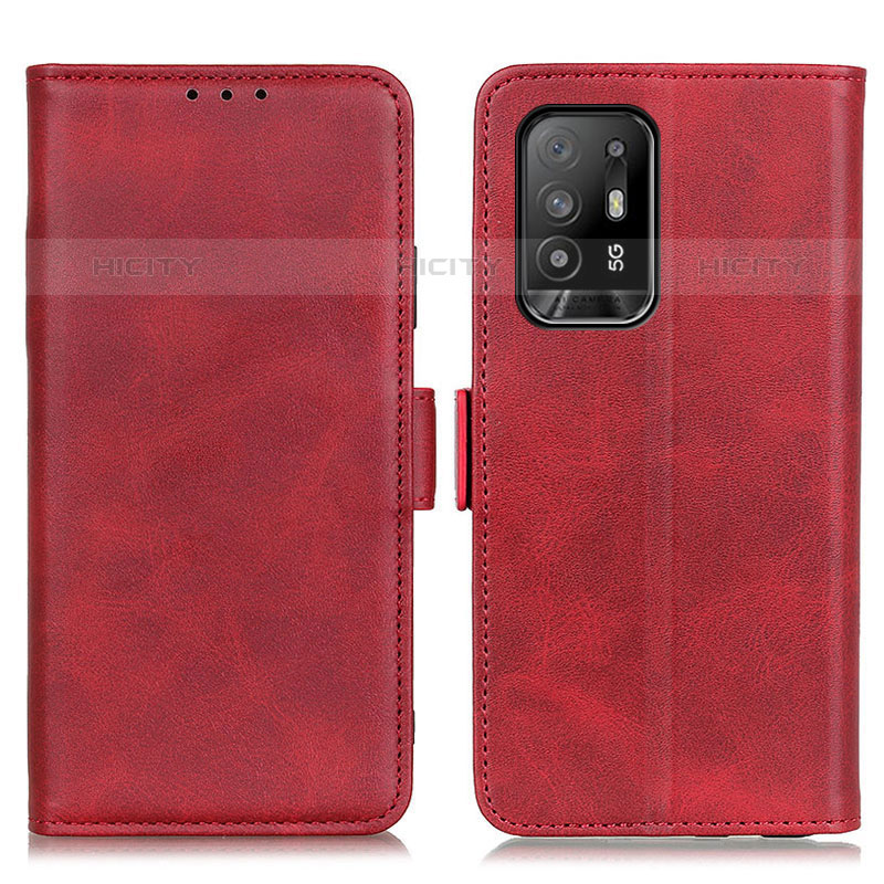 Coque Portefeuille Livre Cuir Etui Clapet M15L pour Oppo A95 5G Rouge Plus