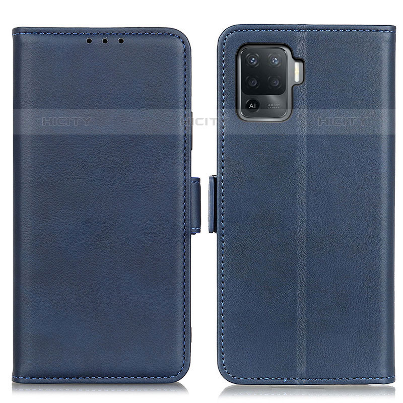 Coque Portefeuille Livre Cuir Etui Clapet M15L pour Oppo F19 Pro Bleu Plus