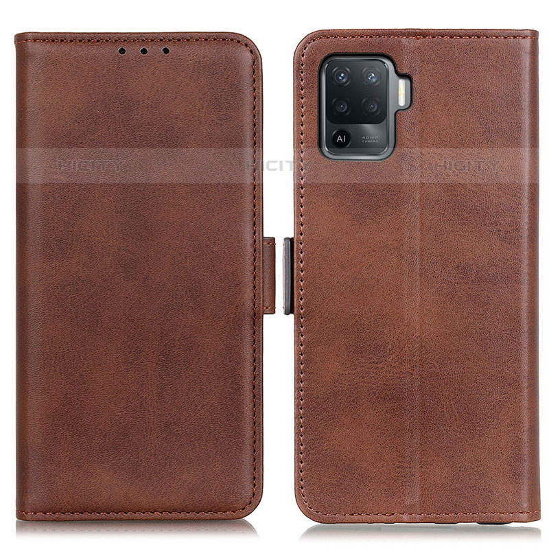 Coque Portefeuille Livre Cuir Etui Clapet M15L pour Oppo F19 Pro Marron Plus