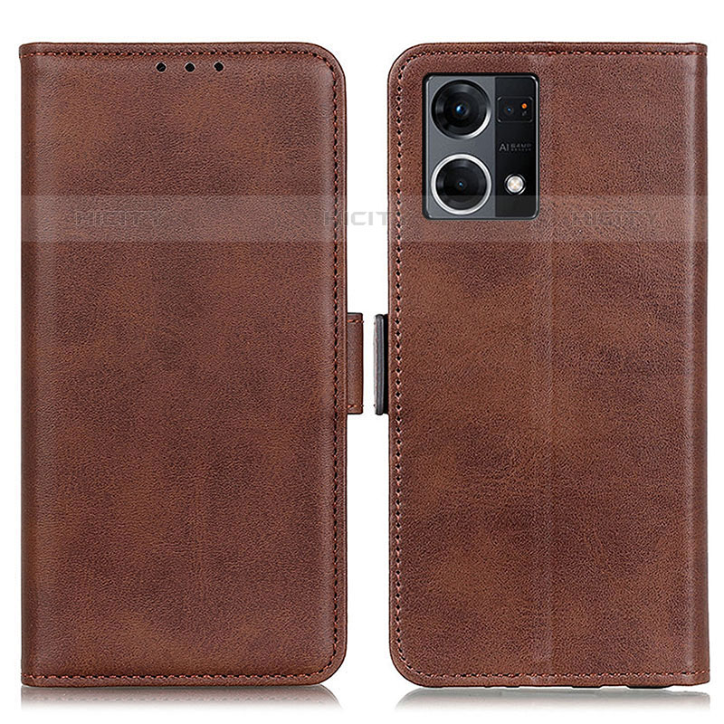 Coque Portefeuille Livre Cuir Etui Clapet M15L pour Oppo F21s Pro 4G Marron Plus