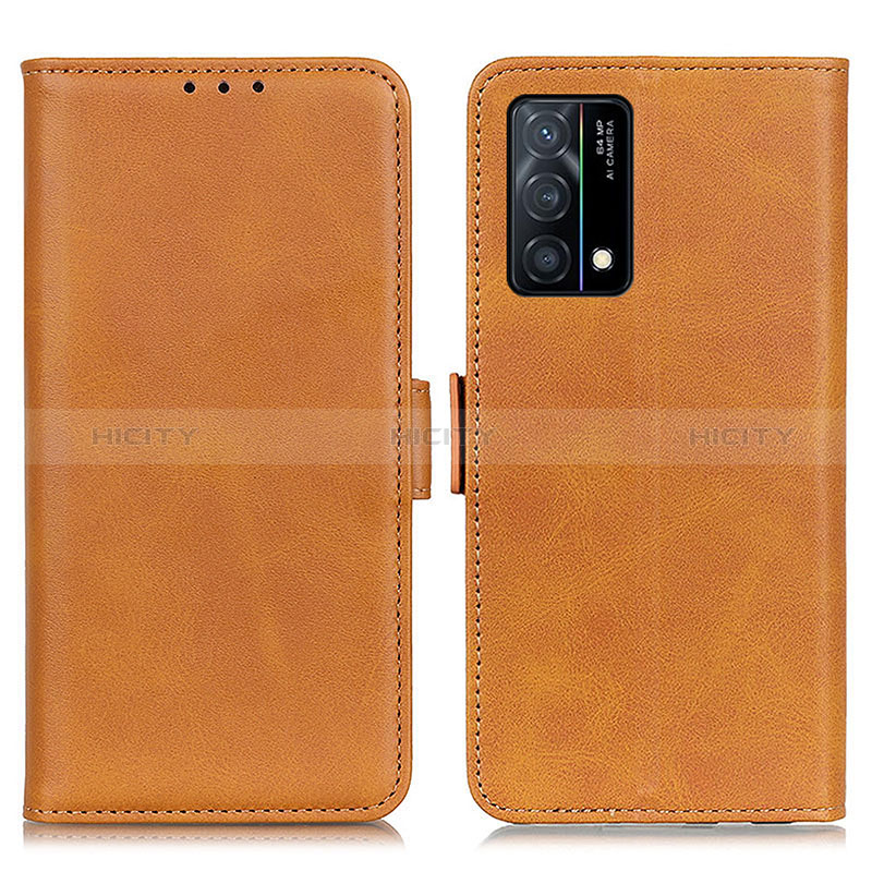 Coque Portefeuille Livre Cuir Etui Clapet M15L pour Oppo K9 5G Brun Clair Plus