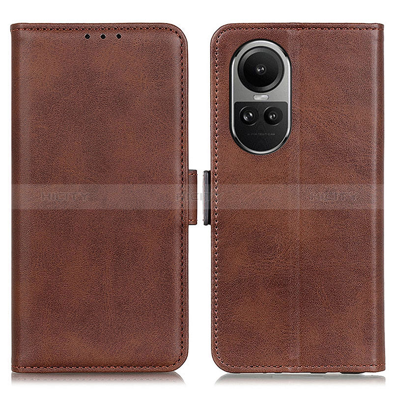 Coque Portefeuille Livre Cuir Etui Clapet M15L pour Oppo Reno10 Pro 5G Marron Plus