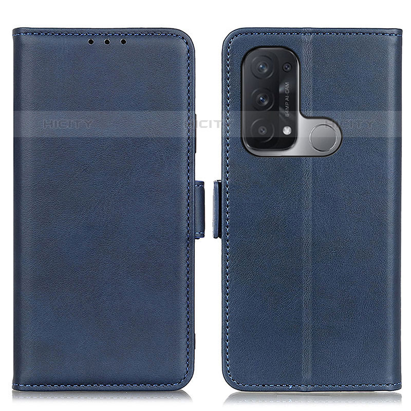 Coque Portefeuille Livre Cuir Etui Clapet M15L pour Oppo Reno5 A Bleu Plus