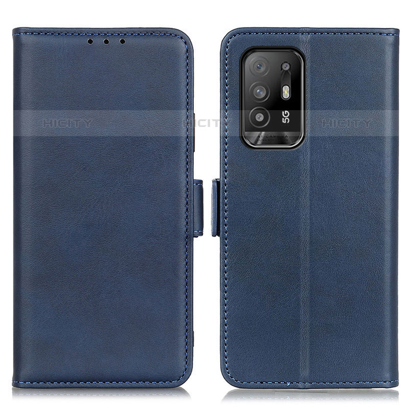 Coque Portefeuille Livre Cuir Etui Clapet M15L pour Oppo Reno5 Z 5G Bleu Plus